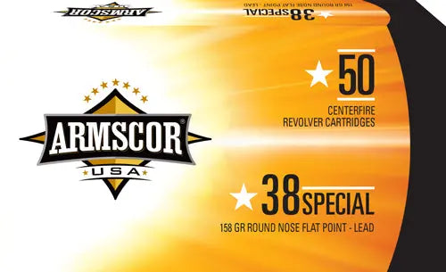 LEAD-RNFP 50RD 20BX/CSARMSCOR 38 SPECIAL 158GR - American Ordnance