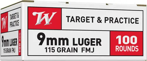 115GR FMJ 100RD 10BX/CS!WINCHESTER USA 9MM LUGER - American Ordnance