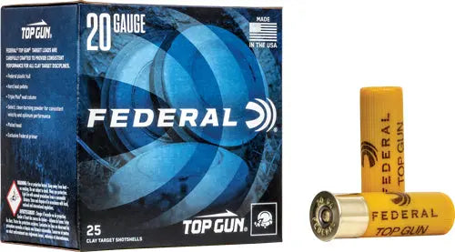 1210FPS 250RD CASE LOTFEDERAL TOP GUN 20GA 7/8OZ #8 - American Ordnance