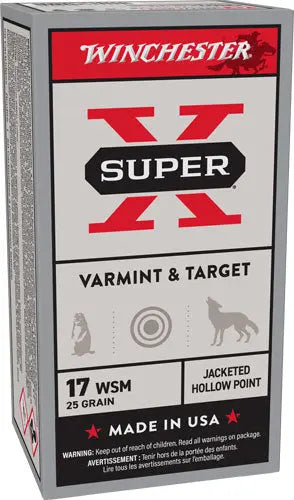 25GR JHP 50RD 10BX/CSWINCHESTER SUPER-X 17 WSM - American Ordnance