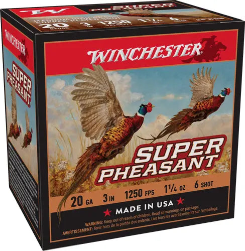 1-1/4OZ #6 1250FPS 25RD 10BX/CWINCHESTER SUPER PHEASANT 20GA - American Ordnance