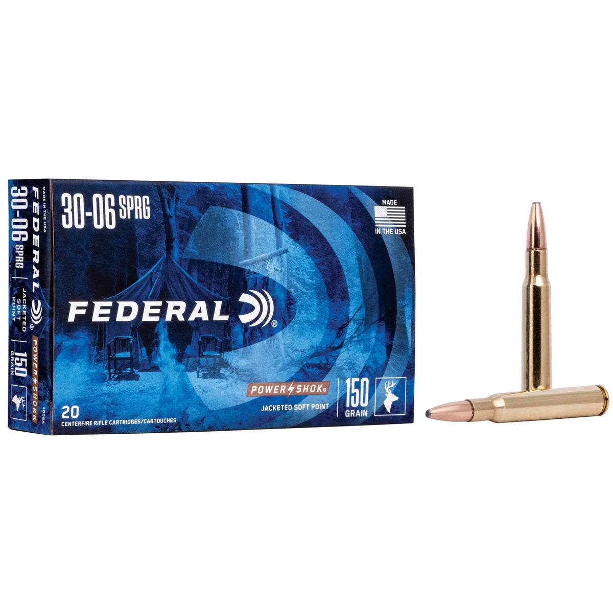 FED PWRSHK 3006 150GR SP 20/200 - American Ordnance