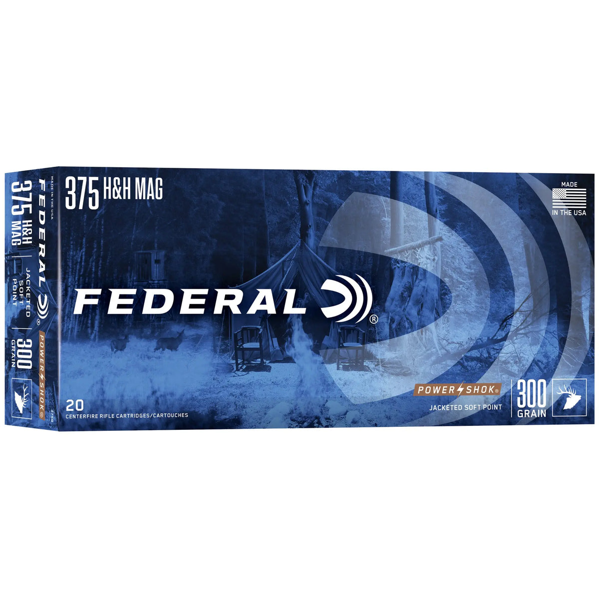FED PWRSHK 375H&amp;H 300GR SP 20/200 - American Ordnance