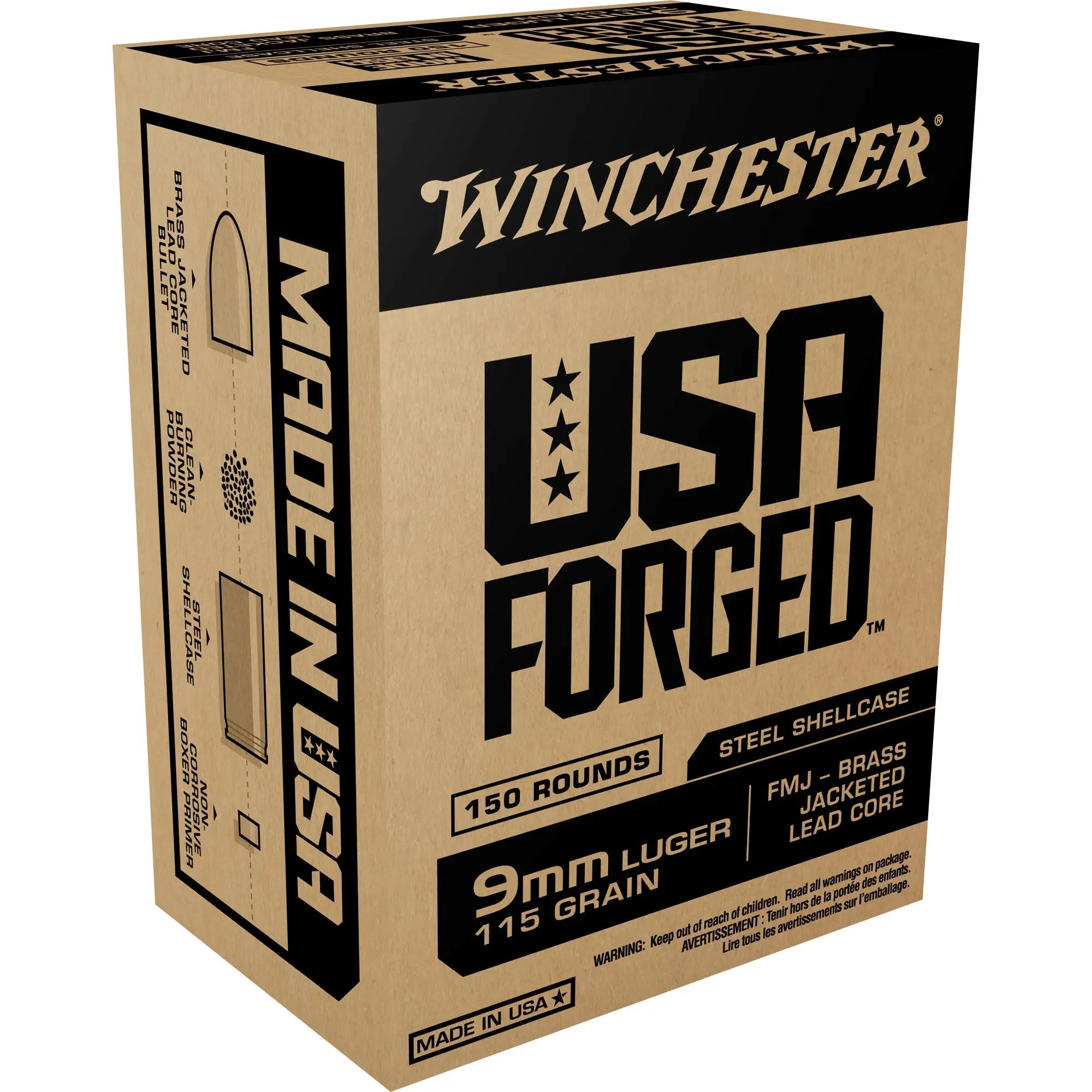 WIN USA FRGD 9MM 115GR FMJ 1000RD - American Ordnance