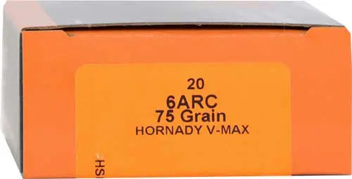 20RD 25BX/CSHSM 6MM ARC 75GR V-MAX - American Ordnance