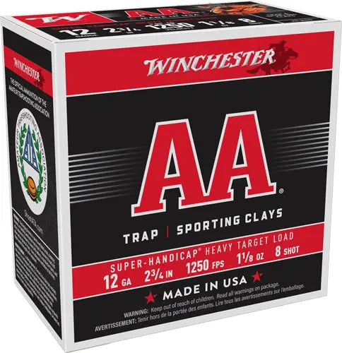 1-1/8OZ #8 1250FPS 250RR CASEWINCHESTER AA 12GA 2.75&quot; - American Ordnance