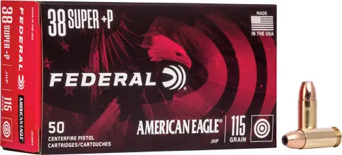 JHP 50RD 20BX/CSFEDERAL AE 38 SUPER +P 115GR - American Ordnance