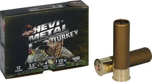 3.5&quot; 1-1/2OZ #4 5RD 10BX/CS&lt;HEVI-SHOT HEVI METAL 12GA - American Ordnance