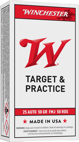 FMJ-RN 50RD 10BX/CSWINCHESTER USA 25 ACP 50GR - American Ordnance