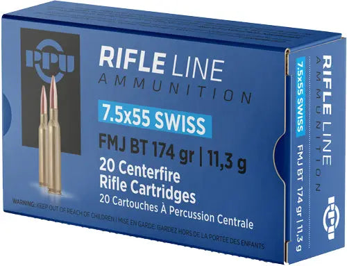 20RD 10BX/CSPPU 7.5X55 SWISS 174GR FMJ - American Ordnance