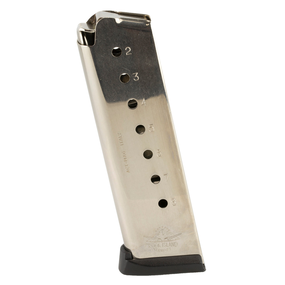 MAG ROCK ISLAND 45ACP 8RD NICKEL - American Ordnance