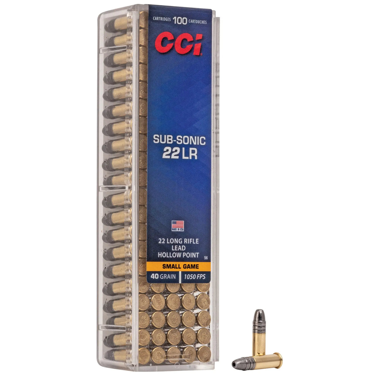 1050FPS 100RD 50BX/CSCCI SUBSONIC 22LR 40GR LEAD-HP - American Ordnance