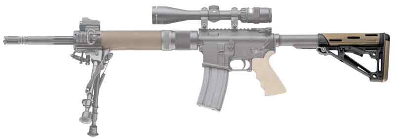 FLAT DARK EARTH RUBBER MILSPECHOGUE AR-15 COLLAPSIBLE STOCK - American Ordnance