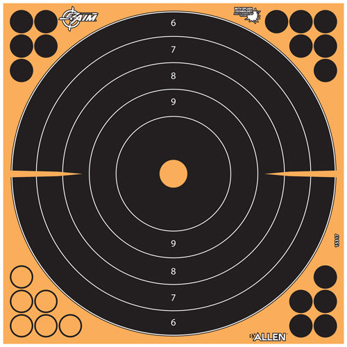 BULLSEYE TARGET 5-PK 12"X12"ALLEN EZ AIM SPLASH ADHESIVE - American Ordnance