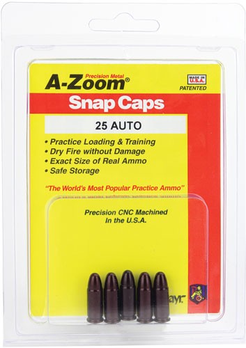 5-PACKA-ZOOM METAL SNAP CAP .25ACP - American Ordnance