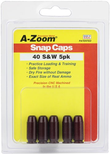 5-PACKA-ZOOM METAL SNAP CAP .40SW - American Ordnance