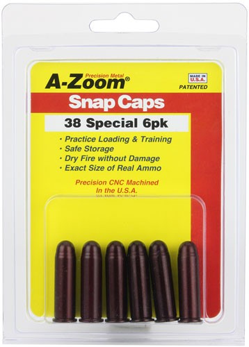 .38 SPECIAL 6-PACKA-ZOOM METAL SNAP CAP - American Ordnance