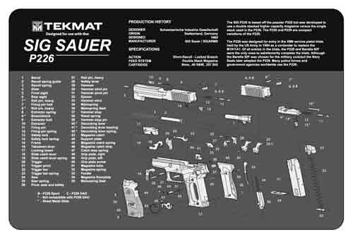 11&quot;x17&quot; SIG SAUER 226 PISTOLTEKMAT ARMORERS BENCH MAT - American Ordnance