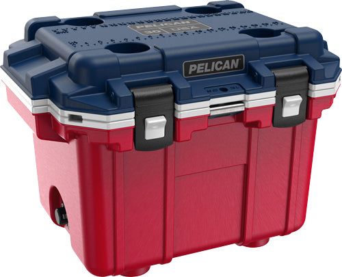 ELITE RED/BLUE LIDPELICAN COOLERS IM 30 QUART - American Ordnance