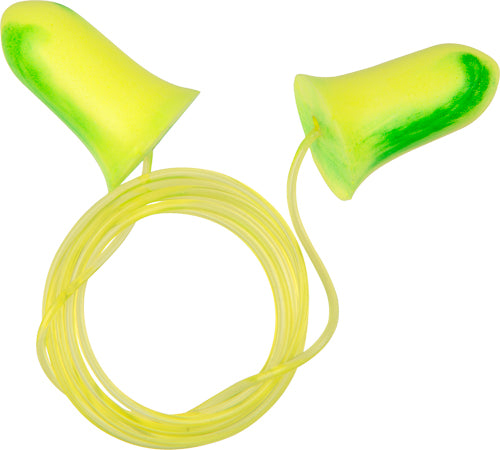 EAR PLUGS 5-PAIR LIME/YELLOWULTRX TETHERED TAPERED FOAM - American Ordnance