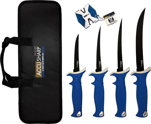 KIT W/SHARPENER &amp; ZIP CASEACCUSHARP 6-PIECE FILLET KNIFE - American Ordnance