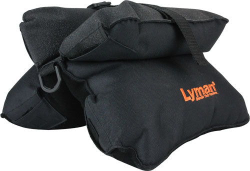 FILLED BLACK NYLON/SUEDELYMAN MATCH BENCH SHOOTING BAG - American Ordnance