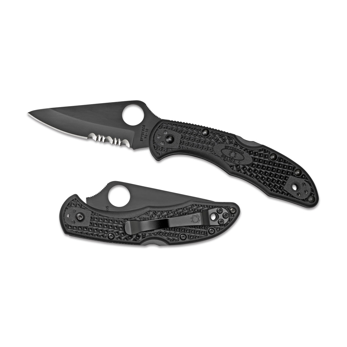 SPYDERCO DELICA4 COMBO BLADE BLK - American Ordnance