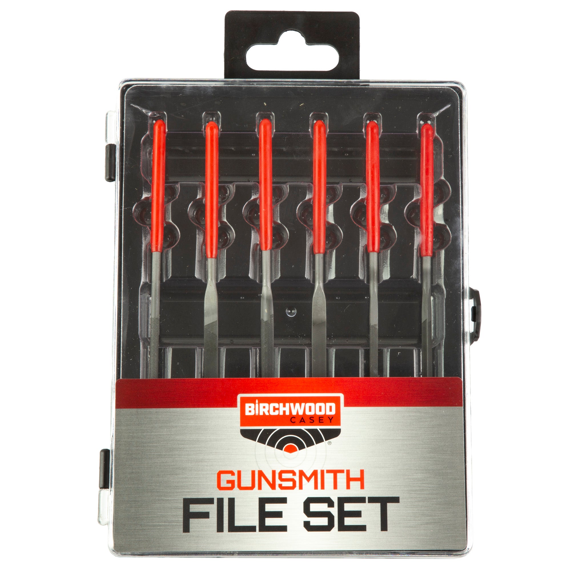 B/C GUNSMITHING FILE SET 6PC BLK/RD - American Ordnance