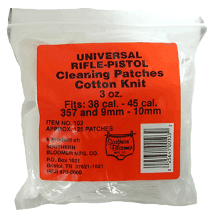 CLEANING PATCH 2.5&quot;X2.5&quot; 125PKSOUTHERN BLOOMER UNIVERSAL - American Ordnance