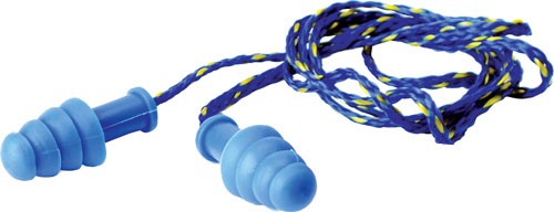 RUBBER 27dB BLUE 1-PAIRWALKERS EAR PLUGS BRAIDED CORD - American Ordnance