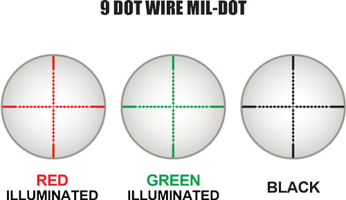 36 COLOR ILLUMINATED MIL-DOTUTG SCOPE 4-16X40 1&quot; AO - American Ordnance