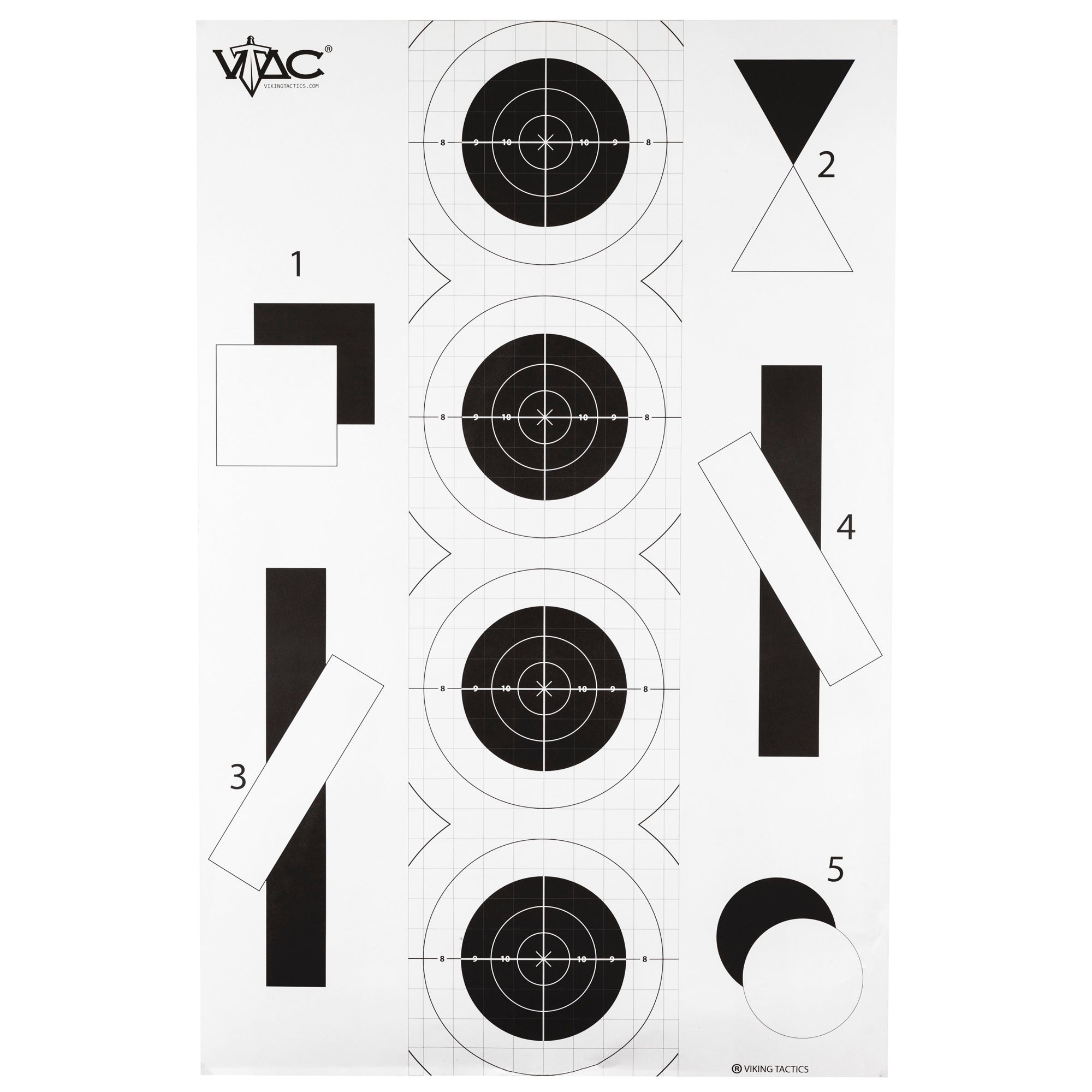 ACTION TGT 2 SIDED BY V-TAC 100PK - American Ordnance