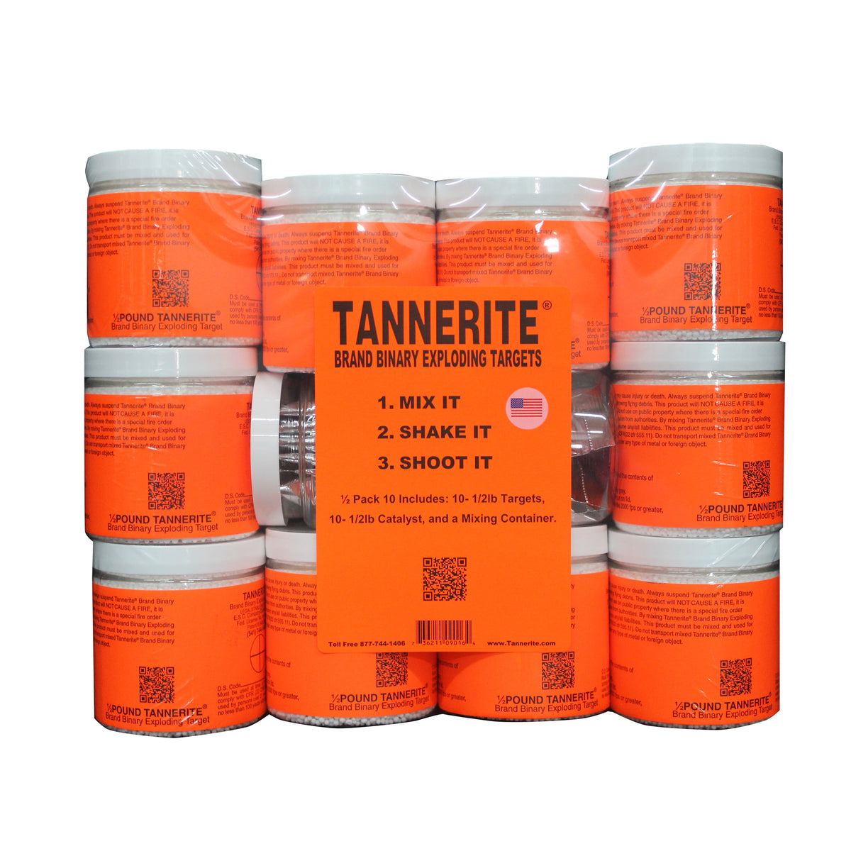 TANNERITE BRICK 1/2LB TRGT 10/PK - American Ordnance