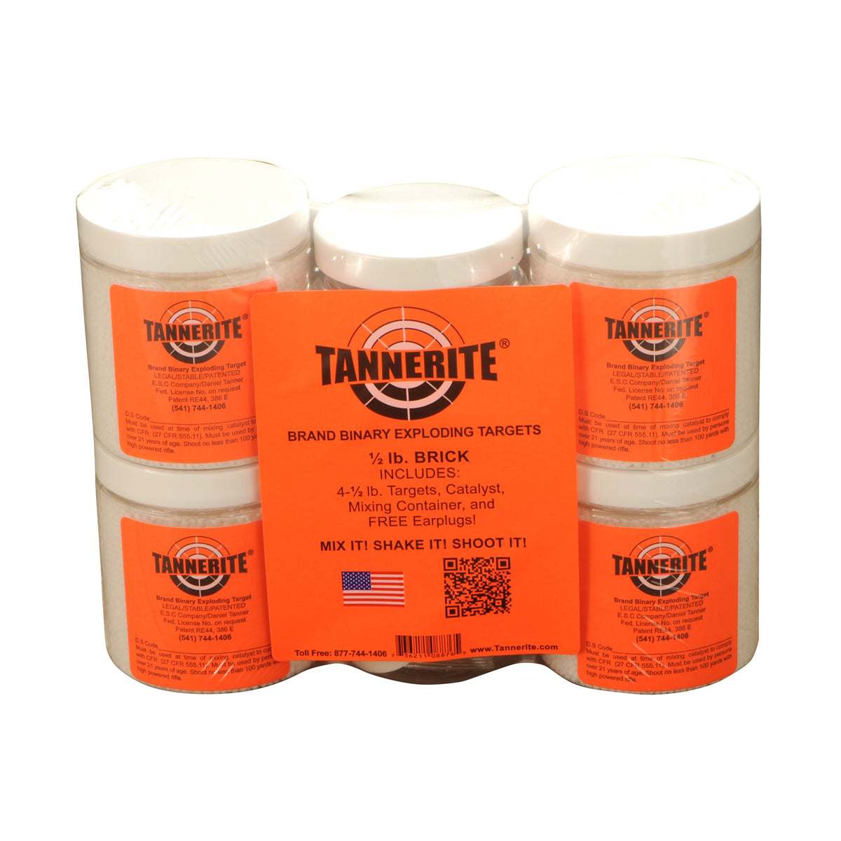 TANNERITE HALF BRICK 1/2LB TRGT 4/PK - American Ordnance