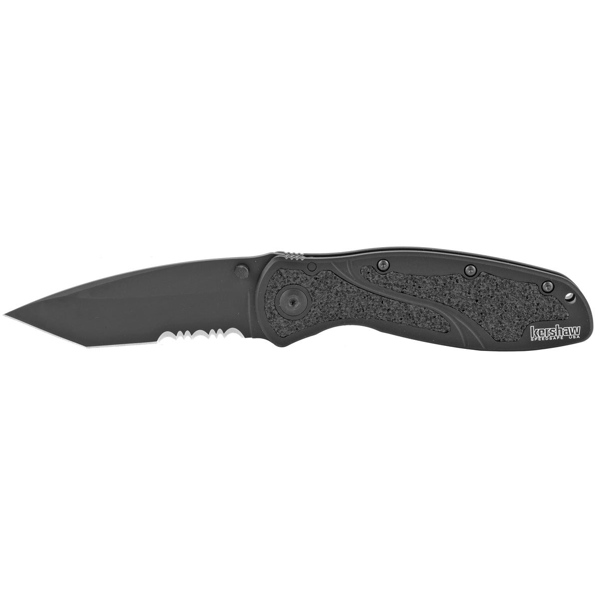 KERSHAW BLUR TANTO 3.4&quot; BLK/BLK SERR - American Ordnance