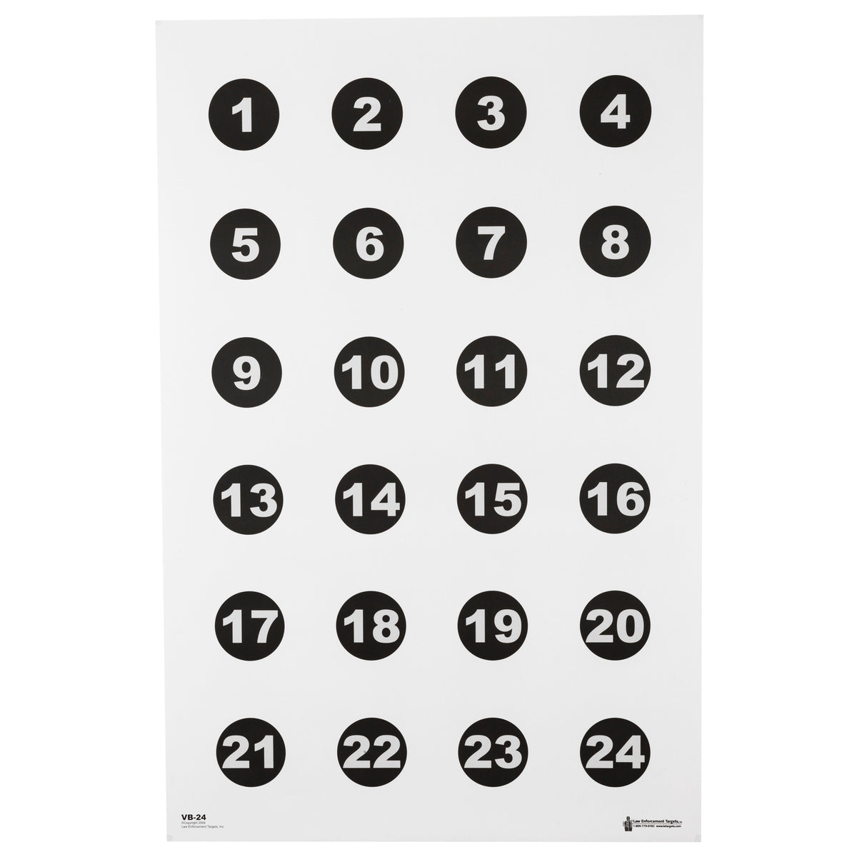 ACTION TGT 24 3&quot; NMBR CIRCLES 100PK - American Ordnance