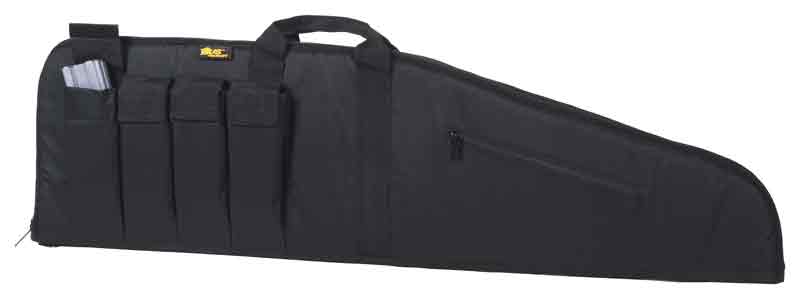 4 MAG POUCHES 600 DENIER BLACKUS PEACEKEEPER 45&quot; MSR CASE BL - American Ordnance