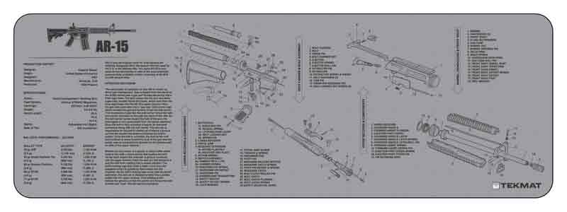 12"X36" AR-15 GREYTEKMAT ARMORERS BENCH MAT - American Ordnance