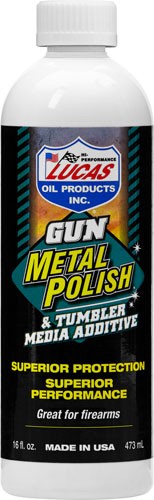 TUMBLER MEDIA ADDITIVE LIQUIDLUCAS OIL 16OZ GUN METAL POLSH - American Ordnance