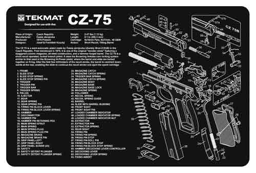 11"x17" CZ-75 PISTOLTEKMAT ARMORERS BENCH MAT - American Ordnance