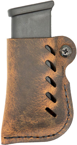 SINGLE STACK FLEX VENT DIS BRNVERSACARRY LEATHER MAG HOLDER - American Ordnance