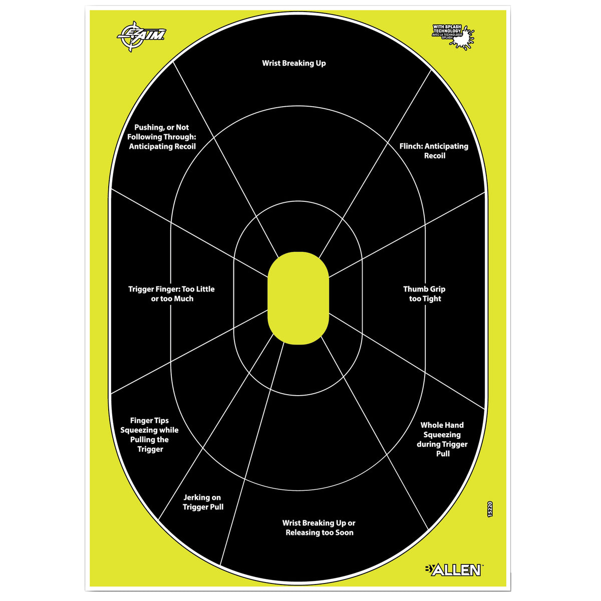ALLEN EZ AIM 12&quot;X18&quot; HG TRAINER 8PK - American Ordnance