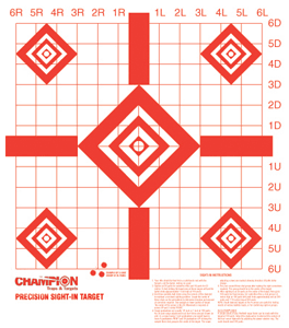 STYLE SIGHT-IN 100-PACKCHAMPION TARGET PAPER REDFIELD - American Ordnance