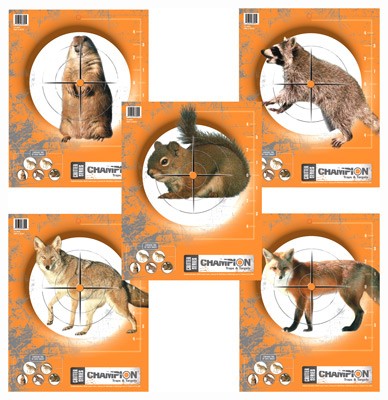 PAPER 2EA. OF 5 ANIMALS 10-PK.CHAMPION CRITTER SERIES TARGET - American Ordnance