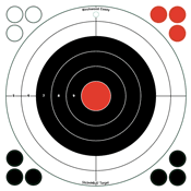 BULL&#39;S-EYE 5 TARGETSB/C TARGET STICK-A-BULL 12&quot; - American Ordnance