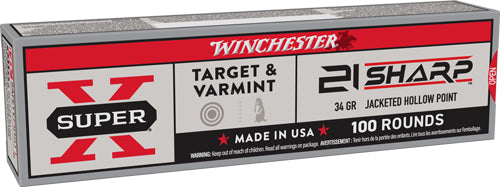 WINCHESTER SUPER X 21 SHARP 34GR JHP 1500 FP 100RD