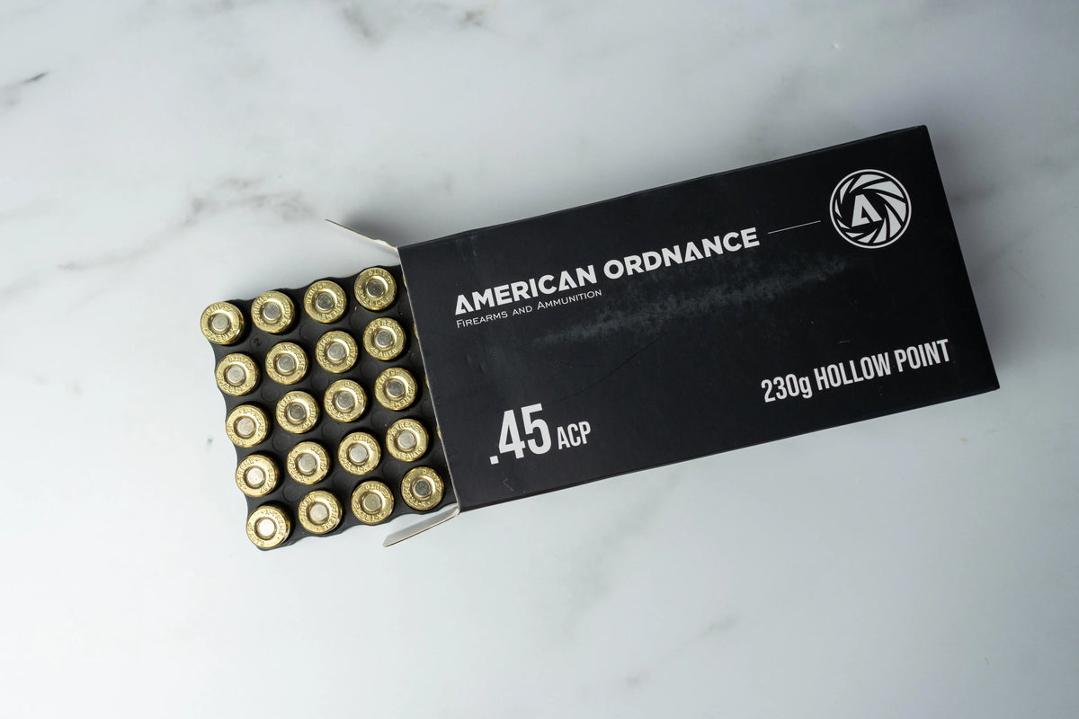 .45ACP 230g Hollow Point 50 Round Box - American Ordnance