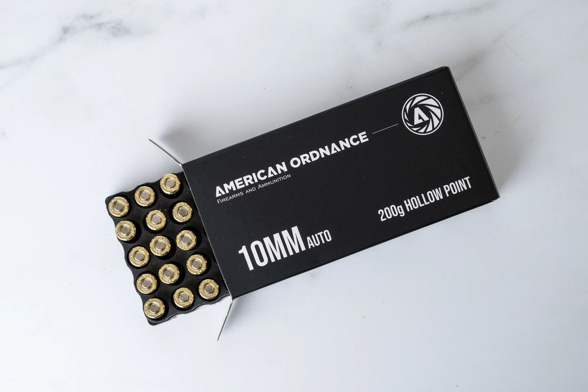 10MM Auto 200g Hollow Point 50 Round Box - American Ordnance