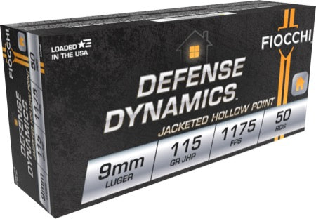 FIOCCHI 9MM LUGER 115GR JHP 50RD