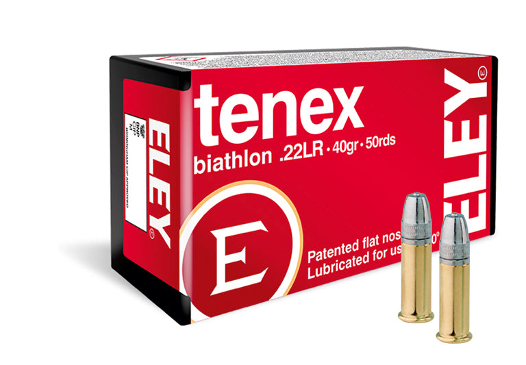 ELEY TENEX BIATHLON 22LR 40GR FLAT NOSE 50RD